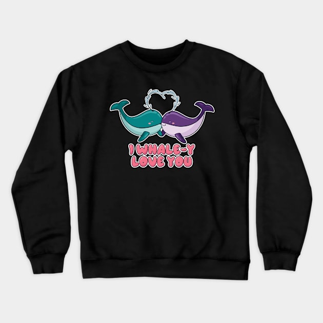 whales lover cute lovely Crewneck Sweatshirt by Midoart